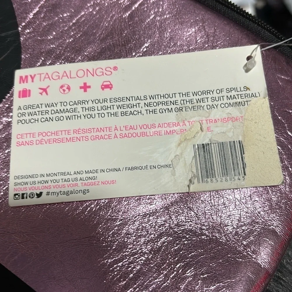 My Tagalong water resistant pink metallic bikini bag NWT - Picture 6 of 6
